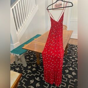 Billabong red maxi dress size small